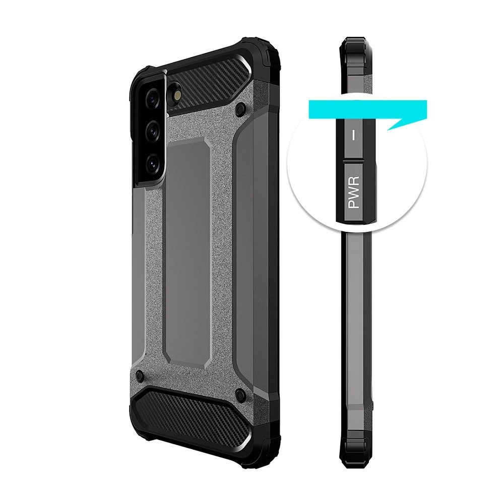 Hybrid Armor Case Tough Rugged Cover for Samsung Galaxy S22+ (S22 Plus) blackeng