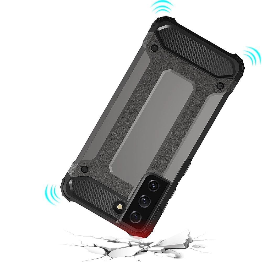 Hybrid Armor Case Tough Rugged Cover for Samsung Galaxy S22+ (S22 Plus) blackeng