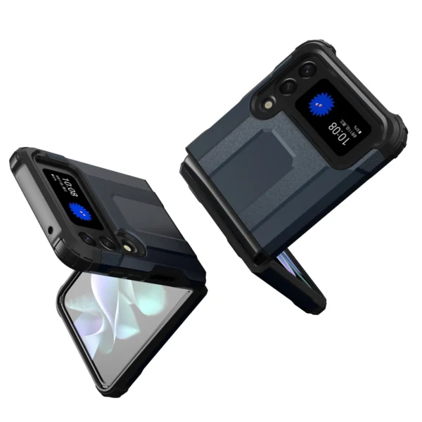 Hybrid Armor Case Tough Rugged Cover for Samsung Galaxy Z Flip 3 blackeng