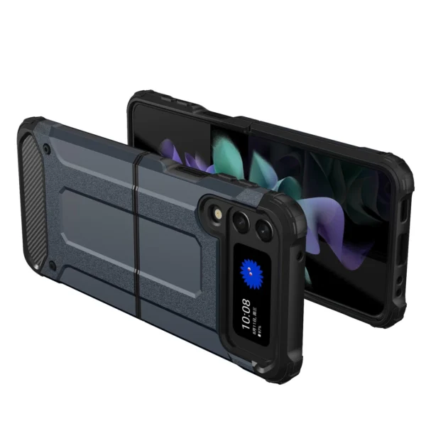 Hybrid Armor Case Tough Rugged Cover for Samsung Galaxy Z Flip 3 blackeng