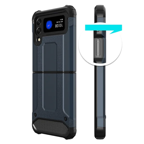 Hybrid Armor Case Tough Rugged Cover for Samsung Galaxy Z Flip 3 blackeng