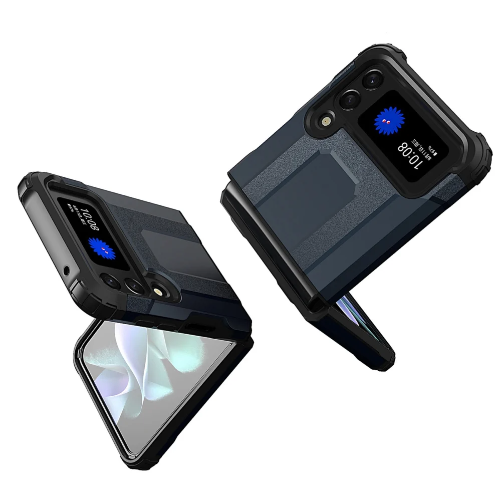 Hybrid Armor Case Tough Rugged Cover for Samsung Galaxy Z Flip 3 blackeng