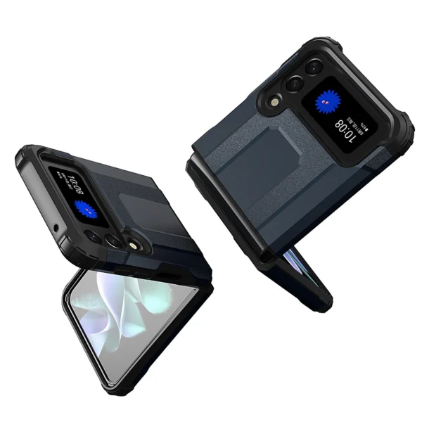 Hybrid Armor Case Tough Rugged Cover for Samsung Galaxy Z Flip 3 blackeng