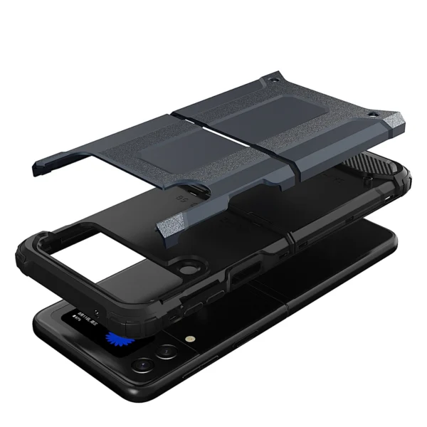 Hybrid Armor Case Tough Rugged Cover for Samsung Galaxy Z Flip 3 blackeng