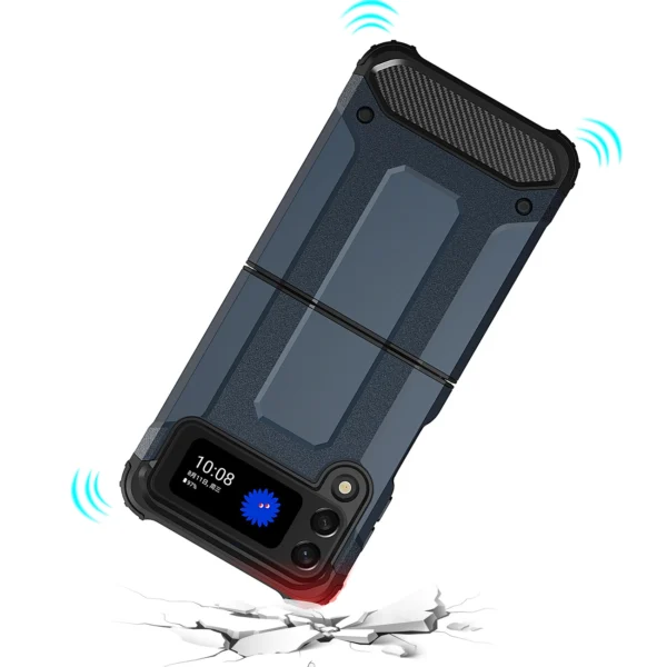 Hybrid Armor Case Tough Rugged Cover for Samsung Galaxy Z Flip 3 blackeng