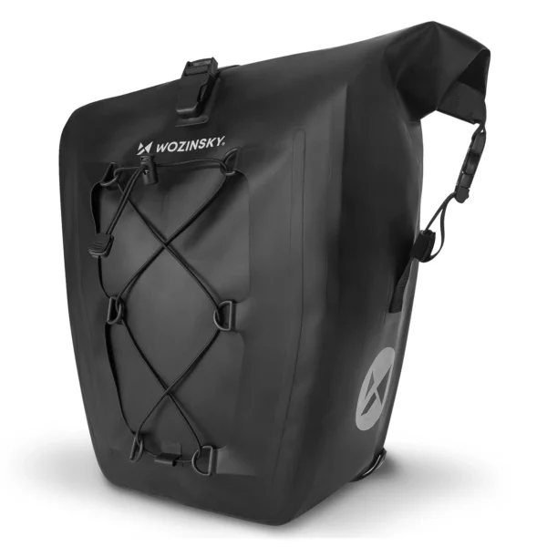 Wozinsky waterproof bicycle bag trunk pannier 25l black (WBB24BK)eng