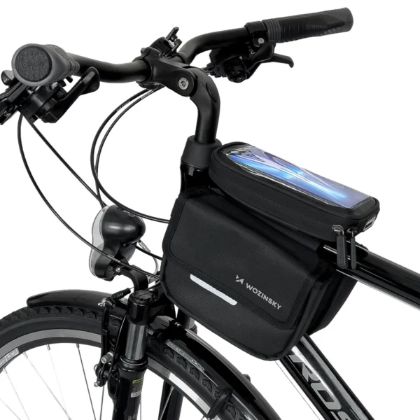 Wozinsky frame bike bag bicycle pannier waterproof phone case 1.5l black (WBB26BK)eng