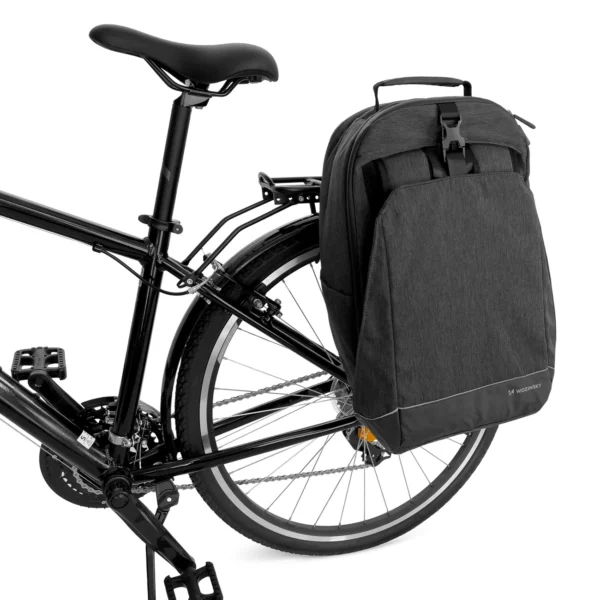 Wozinsky bike pannier bag, bike backpack with frame, 2in1, 40l, black (WBB33BK)eng