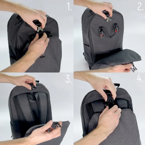 Wozinsky bike pannier bag, bike backpack with frame, 2in1, 40l, black (WBB33BK)eng
