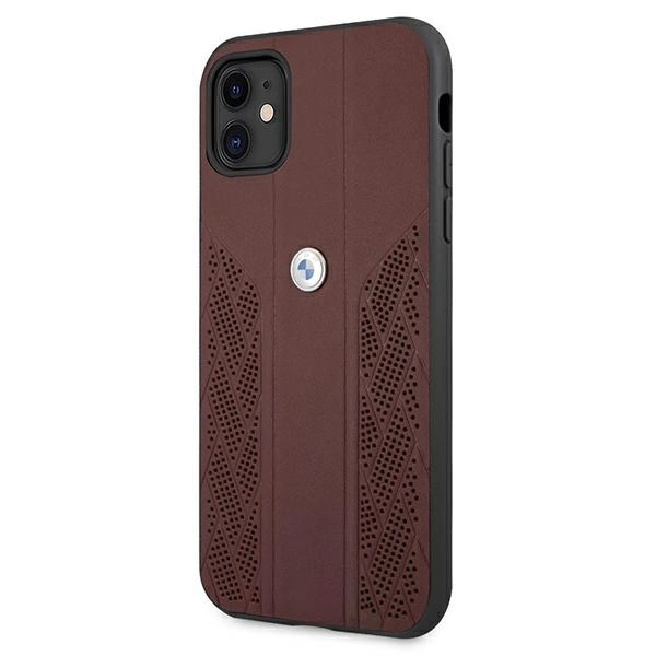 Etui BMW BMHCN61RSPPR iPhone 11 6,1" / Xr czerwony/red hardcase Leather Curve Perforateeng
