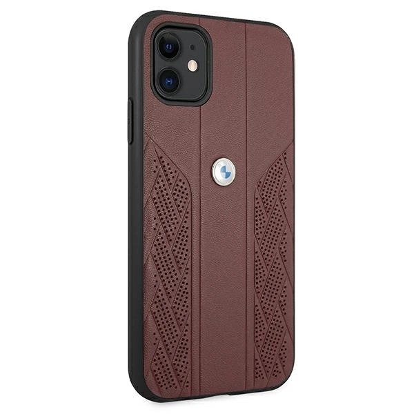 Etui BMW BMHCN61RSPPR iPhone 11 6,1" / Xr czerwony/red hardcase Leather Curve Perforateeng
