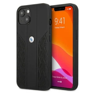Etui BMW BMHCP13SRSPPK iPhone 13 mini 5,4" czarny/black hardcase Leather Curve Perforateeng