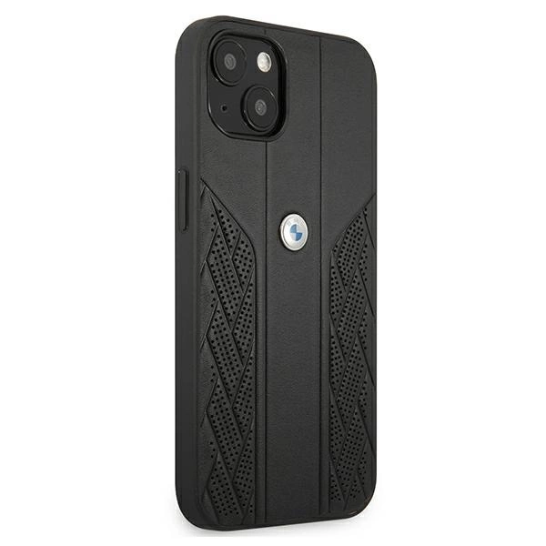 Etui BMW BMHCP13SRSPPK iPhone 13 mini 5,4" czarny/black hardcase Leather Curve Perforateeng