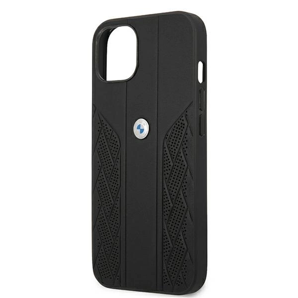 Etui BMW BMHCP13SRSPPK iPhone 13 mini 5,4" czarny/black hardcase Leather Curve Perforateeng