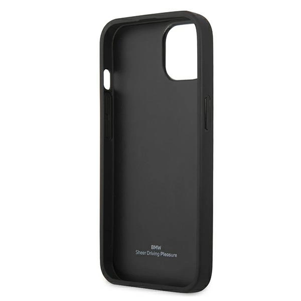 Etui BMW BMHCP13SRSPPK iPhone 13 mini 5,4" czarny/black hardcase Leather Curve Perforateeng