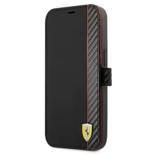 Ferrari FESAXFLBKP13SBK iPhone 13 mini 5.4" black/black book On Track Carbon Stripeeng
