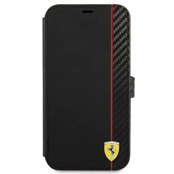Ferrari FESAXFLBKP13SBK iPhone 13 mini 5.4" black/black book On Track Carbon Stripeeng