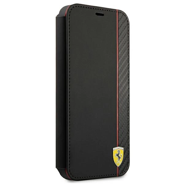 Ferrari FESAXFLBKP13SBK iPhone 13 mini 5.4" black/black book On Track Carbon Stripeeng