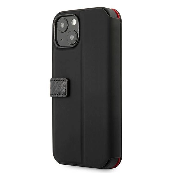 Ferrari FESAXFLBKP13SBK iPhone 13 mini 5.4" black/black book On Track Carbon Stripeeng