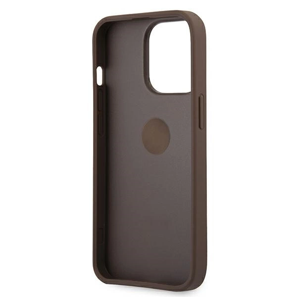 Guess GUHCP13L4GMRBR iPhone 13 Pro / 13 6.1" brown/brown hardcase 4G with ring standeng