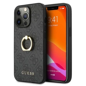 Guess GUHCP13L4GMRGR iPhone 13 Pro / 13 6.1" grey/grey hardcase 4G with ring standeng