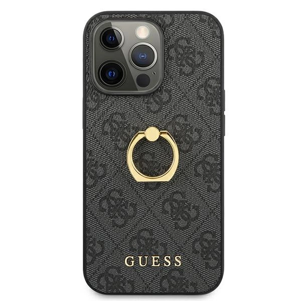 Guess GUHCP13L4GMRGR iPhone 13 Pro / 13 6.1" grey/grey hardcase 4G with ring standeng