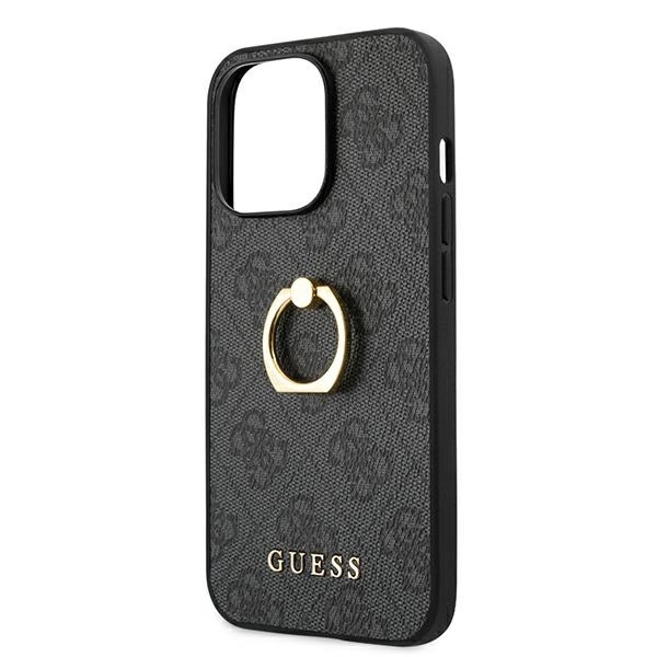 Guess GUHCP13L4GMRGR iPhone 13 Pro / 13 6.1" grey/grey hardcase 4G with ring standeng