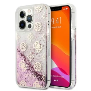 Guess GUHCP13LLGPEPI iPhone 13 Pro / 13 6,1" różowy/pink hardcase Peony Liquid Glittereng