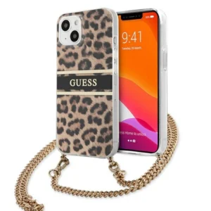Guess GUHCP13SKBCLE iPhone 13 mini 5.4" Leopard hardcase Gold Strapeng
