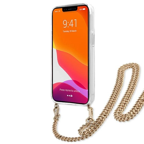 Guess GUHCP13SKBCLE iPhone 13 mini 5.4" Leopard hardcase Gold Strapeng