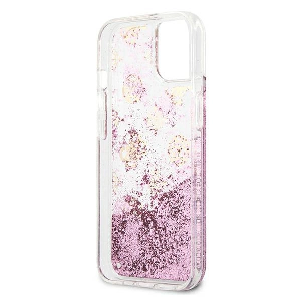 Guess GUHCP13SLGPEPI iPhone 13 mini 5.4" pink/pink hardcase Peony Liquid Glittereng
