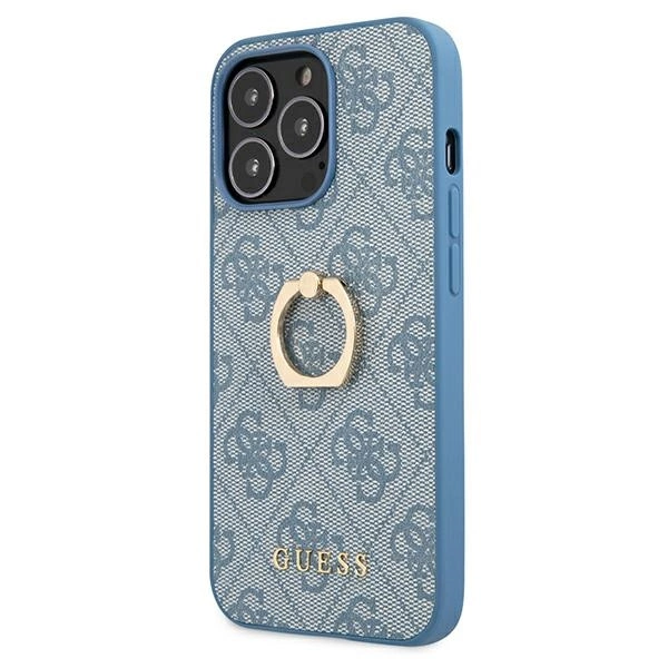 Guess GUHCP13X4GMRBL iPhone 13 Pro Max 6,7" niebieski/blue hardcase 4G with ring standeng