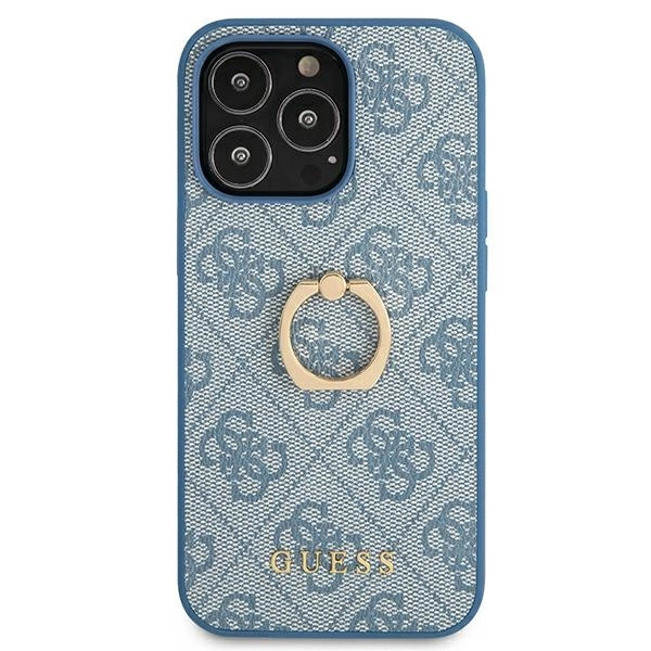 Guess GUHCP13X4GMRBL iPhone 13 Pro Max 6,7" niebieski/blue hardcase 4G with ring standeng