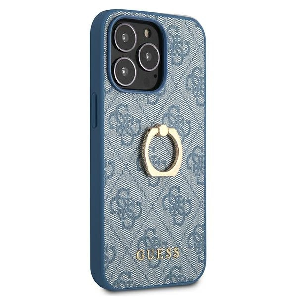Guess GUHCP13X4GMRBL iPhone 13 Pro Max 6,7" niebieski/blue hardcase 4G with ring standeng