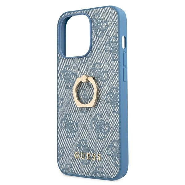 Guess GUHCP13X4GMRBL iPhone 13 Pro Max 6,7" niebieski/blue hardcase 4G with ring standeng