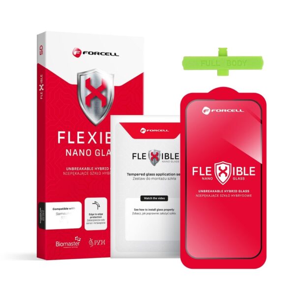 Forcell Flexible Nano Glass 5D for iPhone 16 Pro black