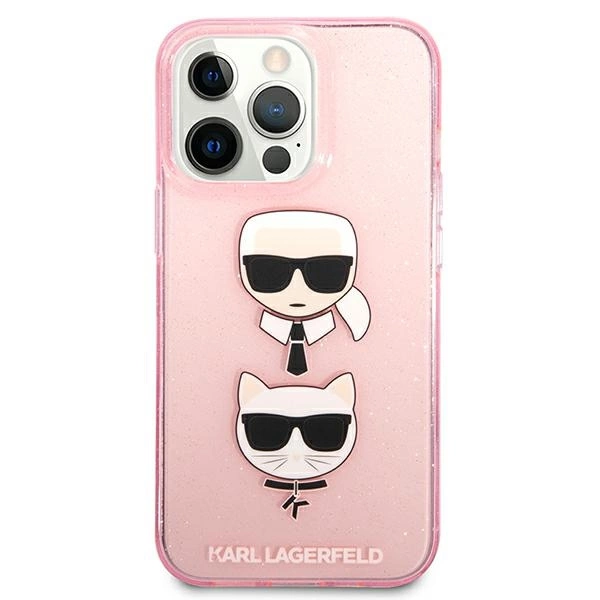 Karl Lagerfeld KLHCP13LKCTUGLP iPhone 13 Pro / 13 6,1" różowy/pink hardcase Glitter Karl's & Choupetteeng