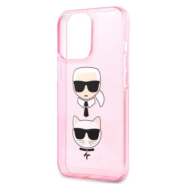 Karl Lagerfeld KLHCP13LKCTUGLP iPhone 13 Pro / 13 6,1" różowy/pink hardcase Glitter Karl's & Choupetteeng