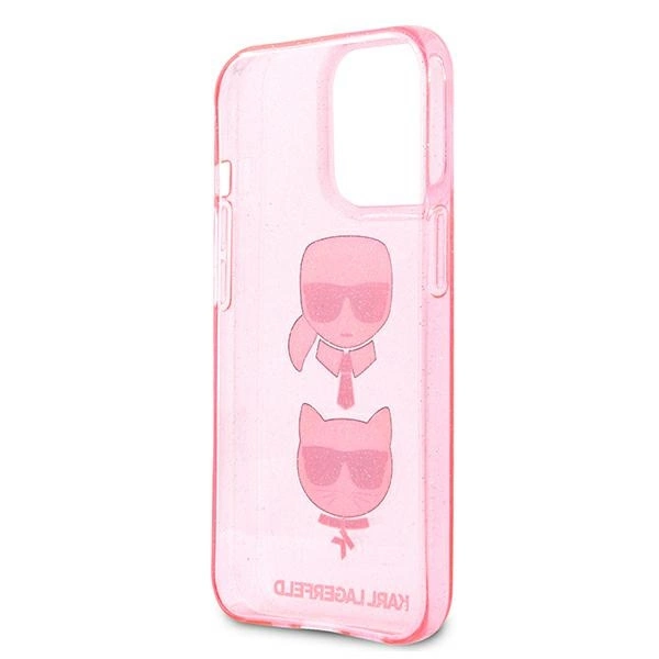 Karl Lagerfeld KLHCP13LKCTUGLP iPhone 13 Pro / 13 6,1" różowy/pink hardcase Glitter Karl's & Choupetteeng