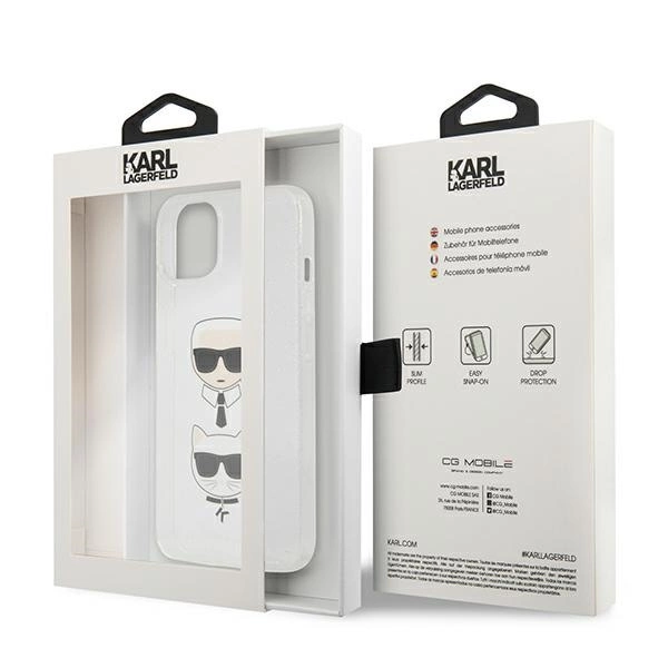 Karl Lagerfeld KLHCP13SKCTUGLS iPhone 13 mini 5,4" srebrny/silver hardcase Glitter Karl`s & Choupetteeng