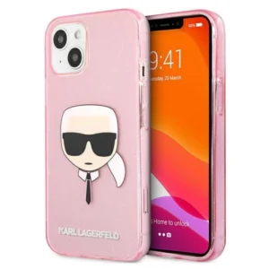Karl Lagerfeld KLHCP13SKHTUGLP iPhone 13 mini 5,4" różowy/pink hardcase Glitter Karl's Headeng