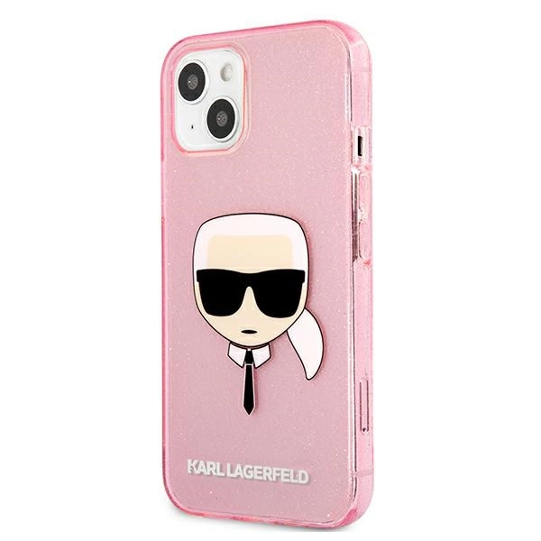 Karl Lagerfeld KLHCP13SKHTUGLP iPhone 13 mini 5,4" różowy/pink hardcase Glitter Karl's Headeng