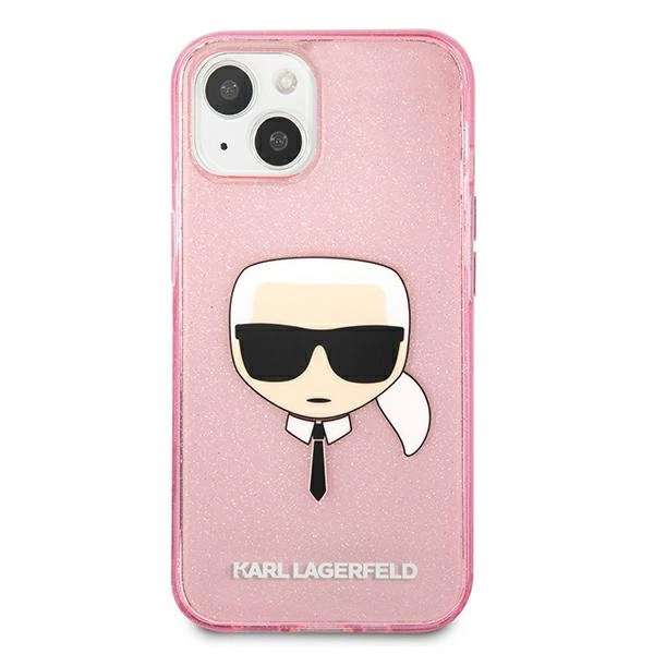 Karl Lagerfeld KLHCP13SKHTUGLP iPhone 13 mini 5,4" różowy/pink hardcase Glitter Karl's Headeng