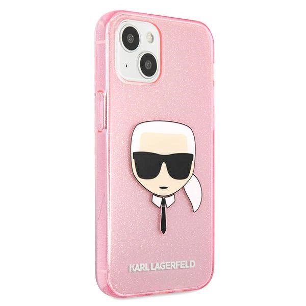 Karl Lagerfeld KLHCP13SKHTUGLP iPhone 13 mini 5,4" różowy/pink hardcase Glitter Karl's Headeng