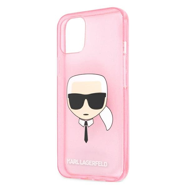 Karl Lagerfeld KLHCP13SKHTUGLP iPhone 13 mini 5,4" różowy/pink hardcase Glitter Karl's Headeng