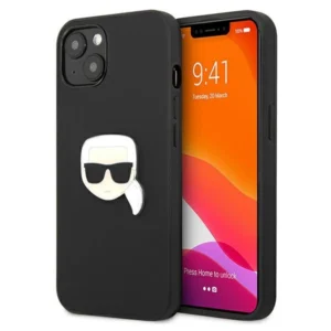 Karl Lagerfeld KLHCP13SPKMK iPhone 13 mini 5,4" czarny/black hardcase Leather Ikonik Karl`s Head Metaleng