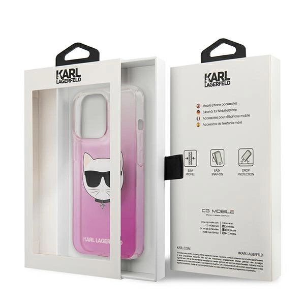 Karl Lagerfeld KLHCP13XCTRP iPhone 13 Pro Max 6,7" hardcase różowy/pink Choupette Headeng