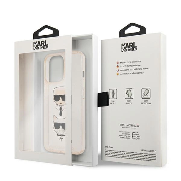 Karl Lagerfeld KLHCP13XKCTUGLGO iPhone 13 Pro Max 6,7" złoty/gold hardcase Glitter Karl`s & Choupetteeng