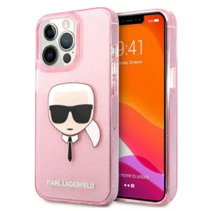 Karl Lagerfeld KLHCP13XKHTUGLP iPhone 13 Pro Max 6,7" różowy/pink hardcase Glitter Karl`s Headeng