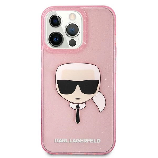 Karl Lagerfeld KLHCP13XKHTUGLP iPhone 13 Pro Max 6,7" różowy/pink hardcase Glitter Karl`s Headeng